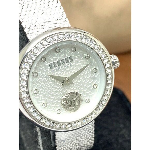 Versus by Versace Women's Watch VSPZJ0421 Silver Dial Mesh Steel Band 28mm - Picture 13 of 14